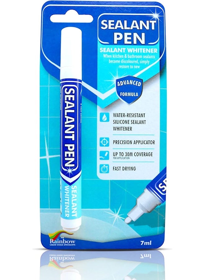 Homesmiths Sealant Pen White Caulk Marker Waterproof Silicone Colorant Paint Stain Remover White Narrow 5Mm Tip - Image 1