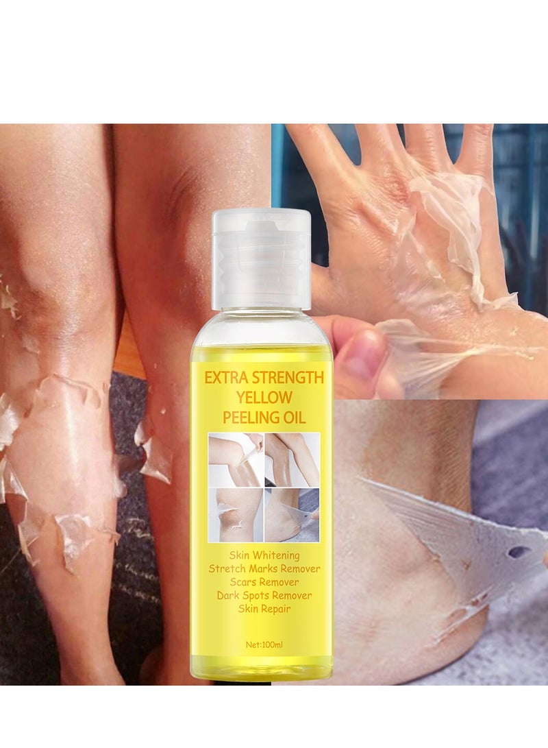 MOOYAM Yellow Peeling Oil Super Strength Dead Skin Remover Skin for Dark Skin, Face, Body, Dark Spots and Skin Lightening (100 ml) for Unisex, for All Skin Types - Image 2