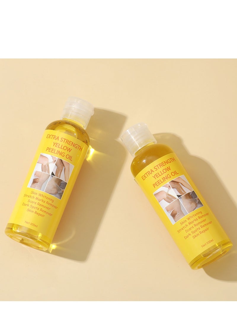 MOOYAM Yellow Peeling Oil Super Strength Dead Skin Remover Skin for Dark Skin, Face, Body, Dark Spots and Skin Lightening (100 ml) for Unisex, for All Skin Types - Image 3