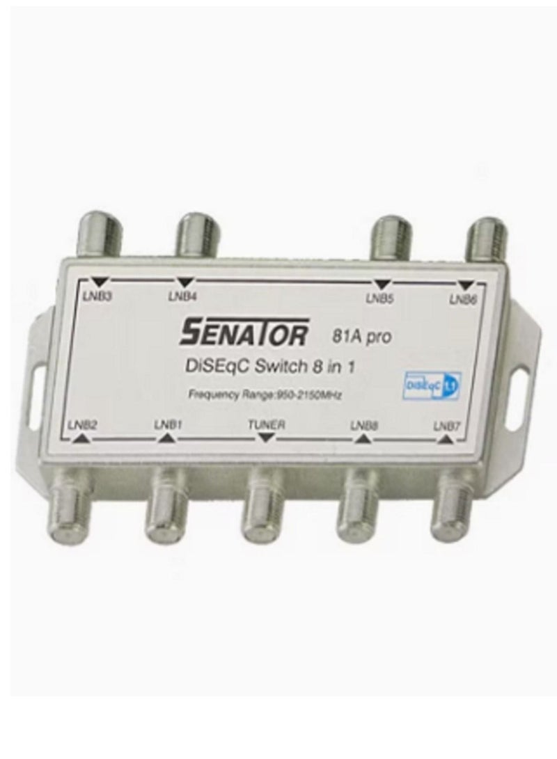 Senator 81A Pro Diseqc Switch - 8 Ports - Silver