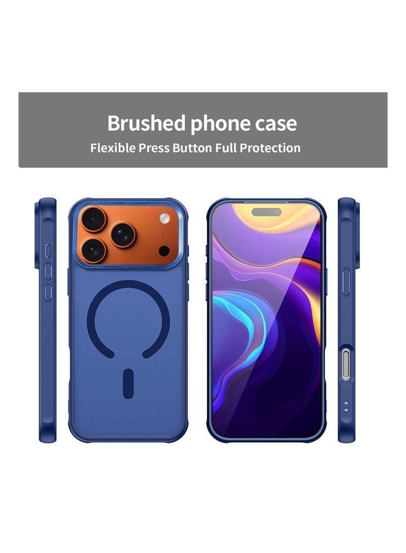 ELTRAZONE iPhone 17 Pro Max 5G 2025 Hard Silicone Hybrid Translucent Case | Slim Stylish Shockproof Magnetic MagSafe Compatible Protective Phone Cover (MCMPMN) – Navy Blue - Image 2