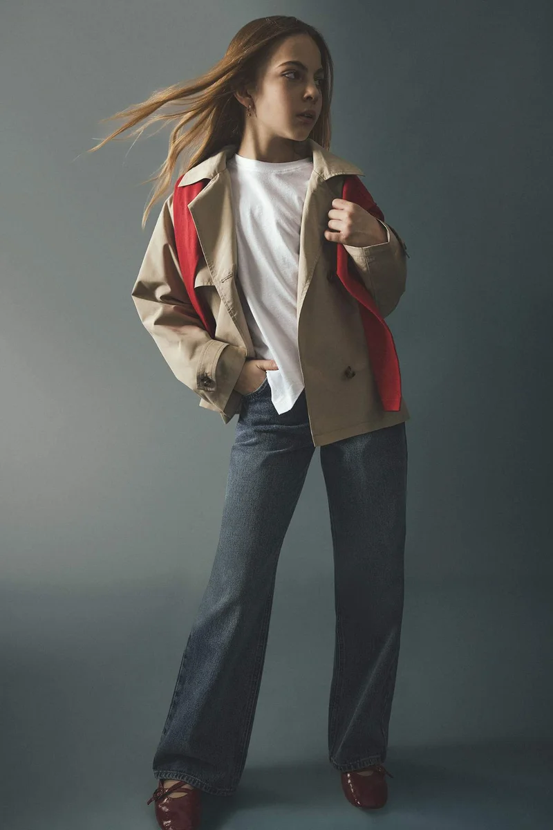 ديفاكتو Girl Straight Wide Leg Jeans