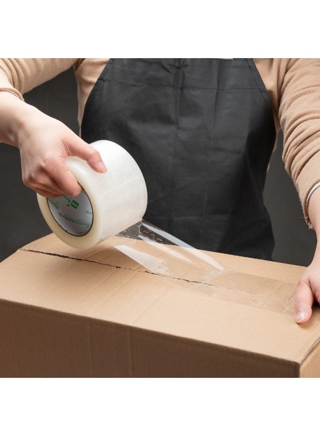 Restaurantware RW Base 110 Yards Industrial Tape, 24 Moisture-Resistant Clear Tape - 2 Mil Thick, Strong Adhesive, Clear Plastic Packaging Tape, Transparent, Seal Packages Or Containers  - Image 5