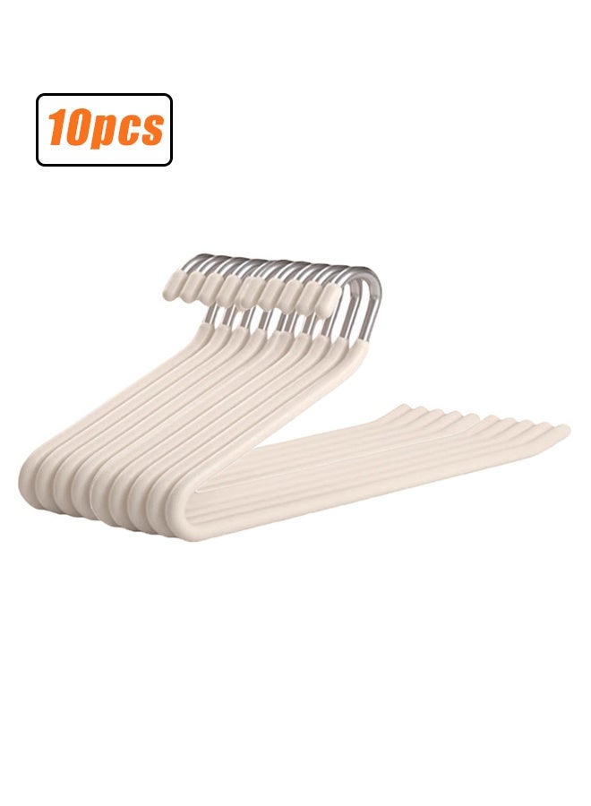 HOMESTAR 10 Pcs Open Ended Padded Pants Hangers - Non Slip Foam Sponge Coated Pant Hangers for Men and Women Plating Anti Rust for Closet Jeans Slacks Towel Skirt Organizer - Image 1