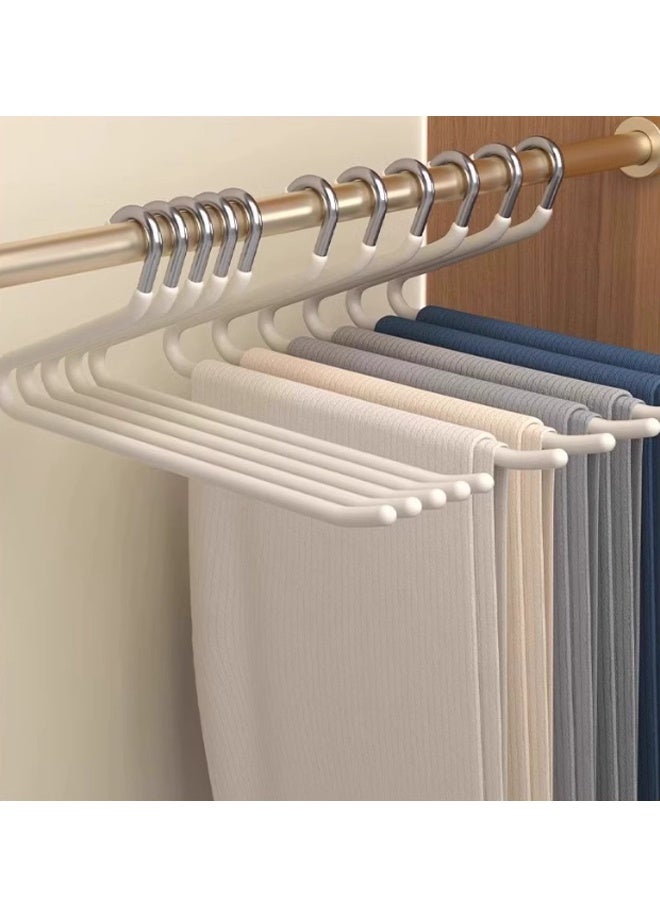 HOMESTAR 10 Pcs Open Ended Padded Pants Hangers - Non Slip Foam Sponge Coated Pant Hangers for Men and Women Plating Anti Rust for Closet Jeans Slacks Towel Skirt Organizer - Image 2
