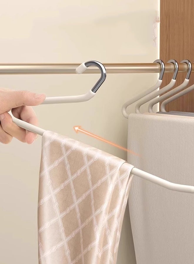 HOMESTAR 10 Pcs Open Ended Padded Pants Hangers - Non Slip Foam Sponge Coated Pant Hangers for Men and Women Plating Anti Rust for Closet Jeans Slacks Towel Skirt Organizer - Image 4