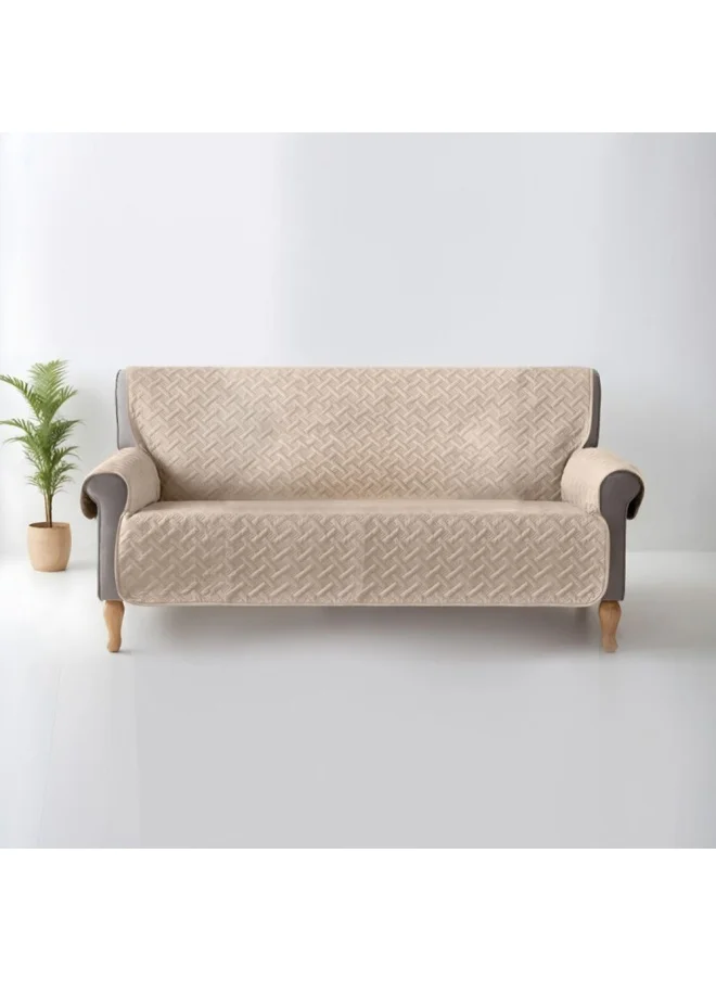 دانوب هوم Ultra Sonic Sofa Protector For 3 Seater 279x179Cm Beige