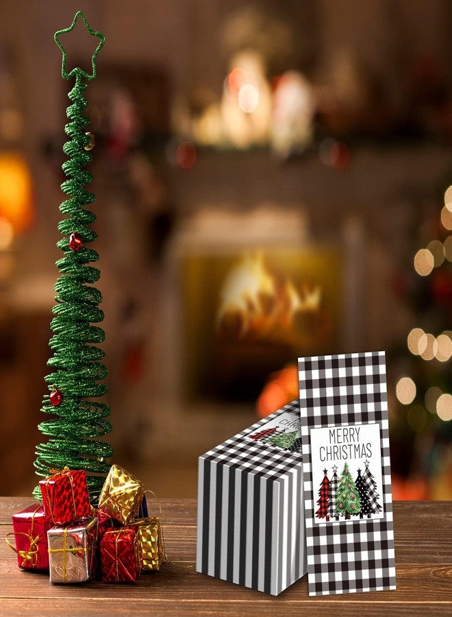 Tevxj مناديل عيد الميلاد باللونين الأسود والأبيض بنمط كاروهات الجاموس من مزرعة عيد الميلاد - مناديل غداء شتوية للضيوف - مناديل ورقية قابلة للتصرف لتزيين طاولة عيد الميلاد (100 حزمة) - Image 5