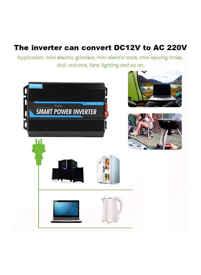6000W Inverter Pure Sine Wave Power Inverter 12V DC 220V AC Peak Power 12000W for RV Car