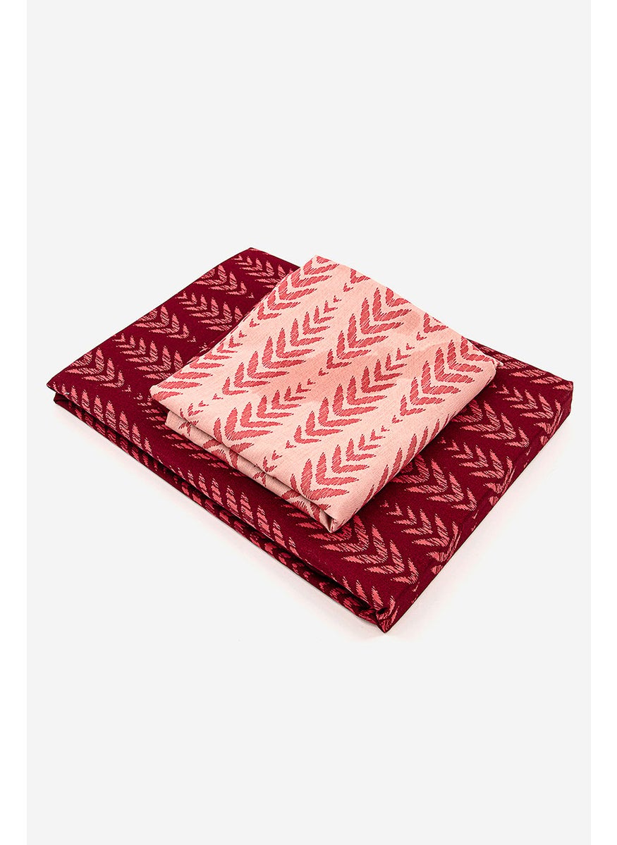 Tchibo Double Size Premium Duvet Set 135 x 200 cm,  Maroon  - Image 4