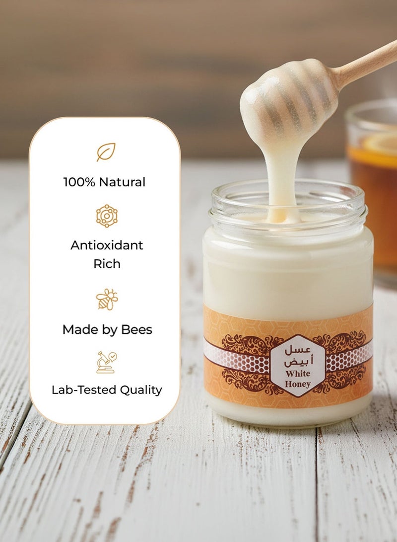 Al Malaky Royal Natural Pure Raw White Honey 400g - Image 4