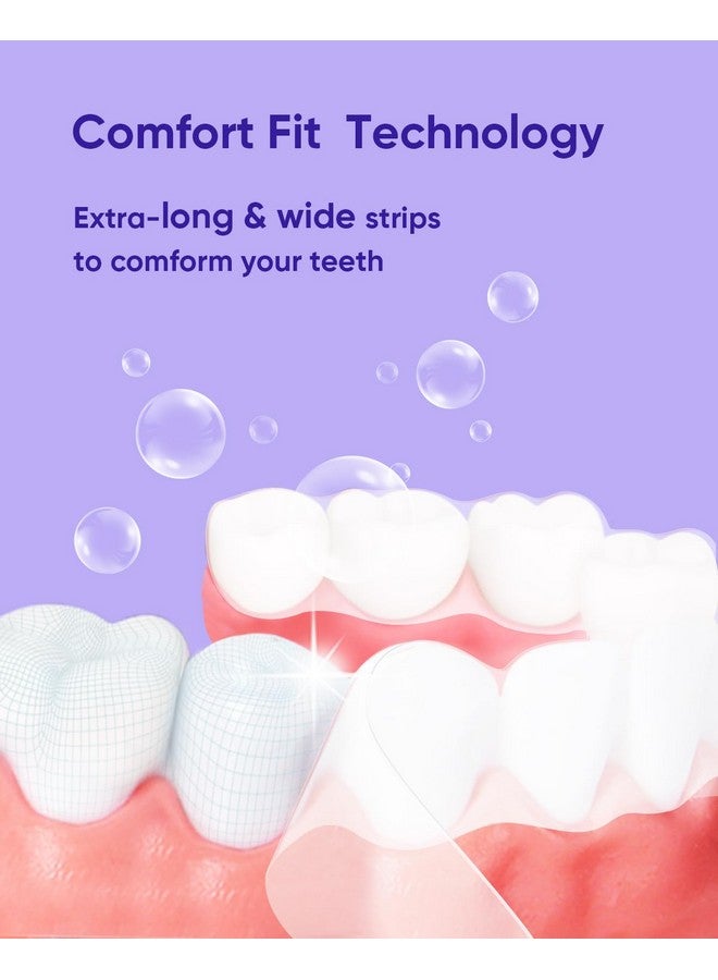 ماي سمايل مجموعة شرائط تبييض الأسنان غير الحساسة، 10 قطع، مع ضوء LED 28X مقاوم للماء، إزالة سريعة للقهوة والنبيذ والتبغ لمدة 20 عامًا من البقع، تبييض الأسنان، آمنة على مينا الأسنان - Image 3