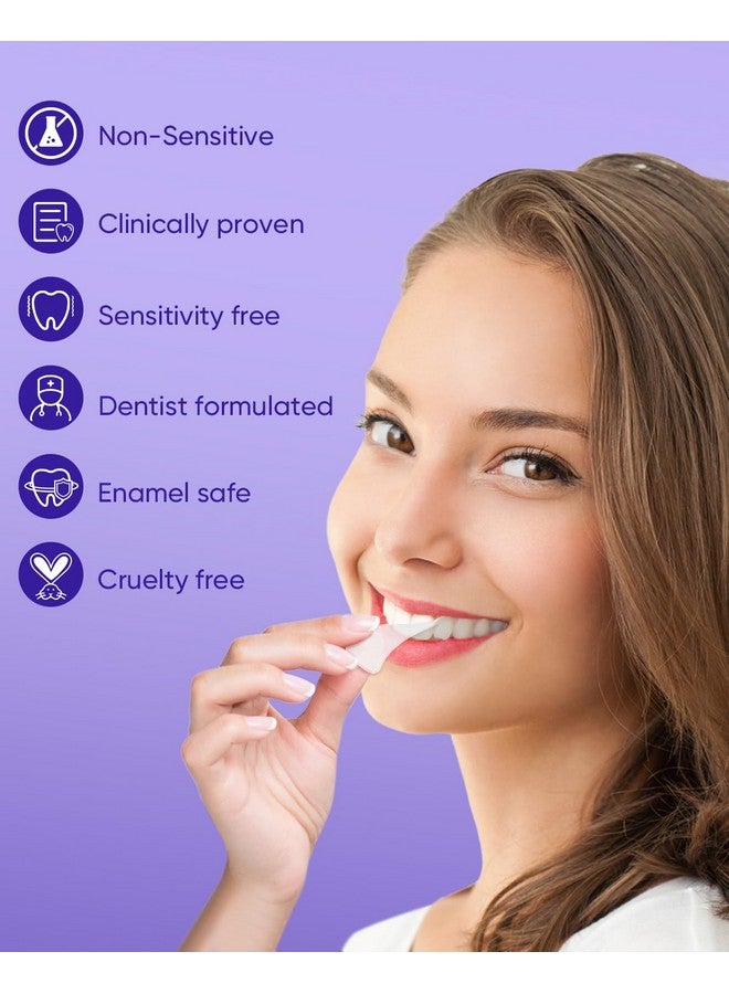 ماي سمايل مجموعة شرائط تبييض الأسنان غير الحساسة، 10 قطع، مع ضوء LED 28X مقاوم للماء، إزالة سريعة للقهوة والنبيذ والتبغ لمدة 20 عامًا من البقع، تبييض الأسنان، آمنة على مينا الأسنان - Image 2