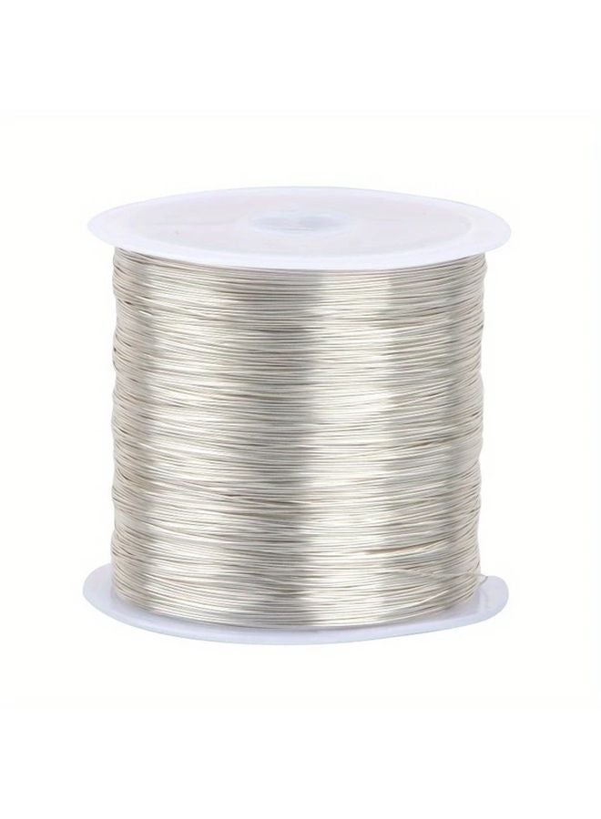 1 Set Silvery Tarnish Resistant Copper Beading Wire 100m x 0 3mm Jewelry Craft Metal - Image 2