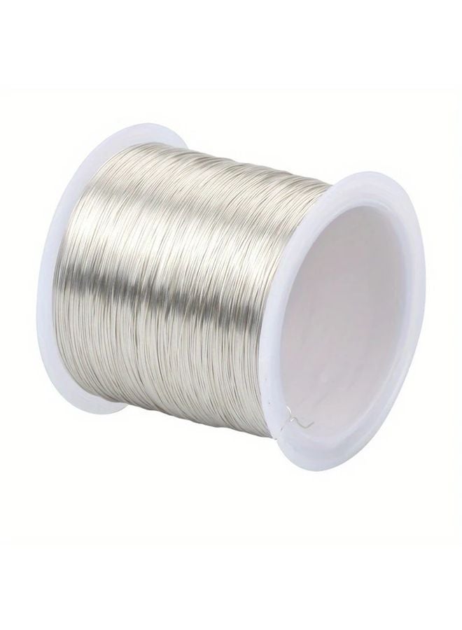 1 Set Silvery Tarnish Resistant Copper Beading Wire 100m x 0 3mm Jewelry Craft Metal - Image 3