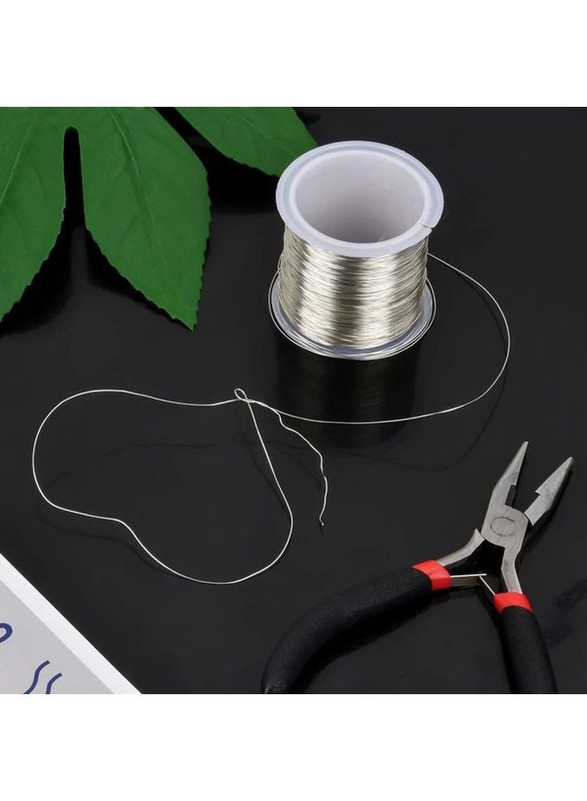 1 Set Silvery Tarnish Resistant Copper Beading Wire 100m x 0 3mm Jewelry Craft Metal - Image 4