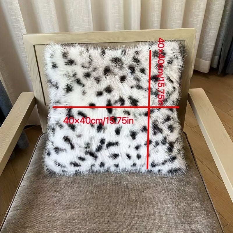 وسادة قطنية على شكل قلب بطبعات النمر الفروية الطويلة للخصر مقاس 12.6 × 15.75 بوصة، ديكور واقعي للأريكة - Image 5