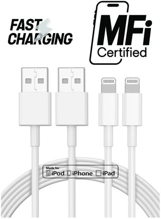 2pack 2M iPhone Charger, [Apple MFi Certified] Long iPhone Charger Cord 10 ft, Apple Lightning to USB Cable, 10 Foot Fast Charging Cords for iPhone Charger 14/13/12/11/13 Pro/13 Max/X/XS/XR/XS - pzsku/ZAAE73AC0AB53D499657FZ/45/_/1738267232/2c19aabc-4afb-4dff-8982-4bedad33fc08