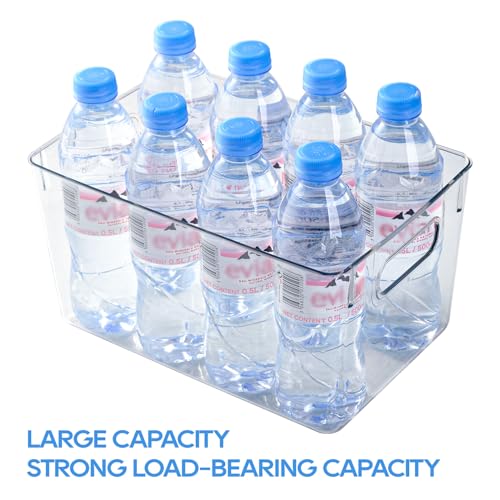 JollyPack 4 Pack Clear Plastic Storage Bins, Pantry Organizers and Storage with Handles, Clear Storage Containers for Fridge, Kitchen, Cabinet, Bathroom and Office - Image 3