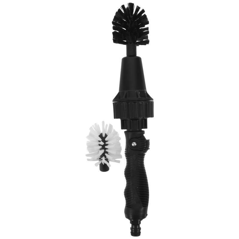 1 Set Water-Powered Car Wheel Brush For Vehicle Detailing Tire And Rim Cleaning - Auto Wash Tool With Garden Hose Connection For Trucks Suvs Motorcycles - Image 4