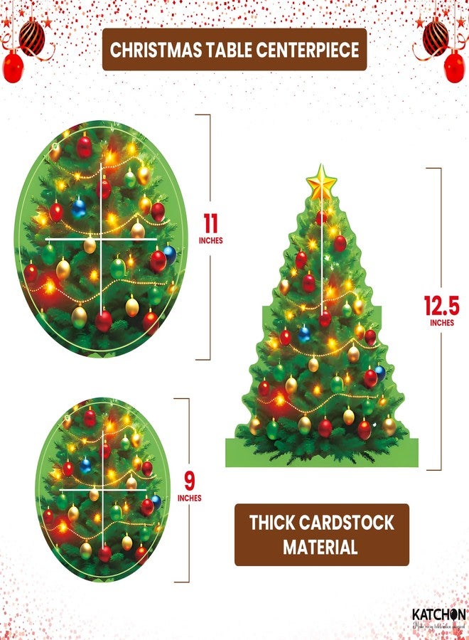 KatchOn, Christmas Cupcake Stand - Pack of 2 | Xmas Tree and Santa Cake Stand for Christmas Decorations Indoor | Cardboard Cupcake Holder 3 Tier Santa Cupcake Stand | Birthday Christmas Party Supplies - Image 3