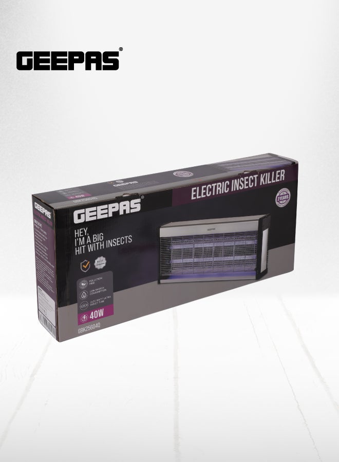 GEEPAS Electric Automatic Pest Bug Killer With 2X20 W Ultra Violet Tubes No Poisonous Vapor No Smell And No Pollution Advanced Technology Low Power Consumption Suitable For Home Silver - Image 5