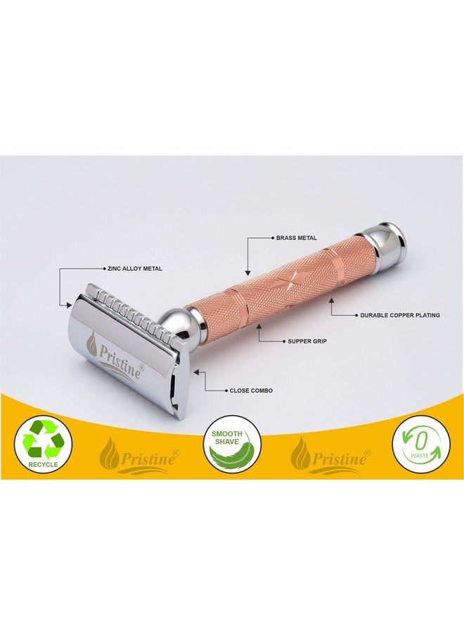 Pristine - Shaving Double Edge Safety Razor Ps - 515 Crome-Copper Plating (Close Comb)… - Image 1