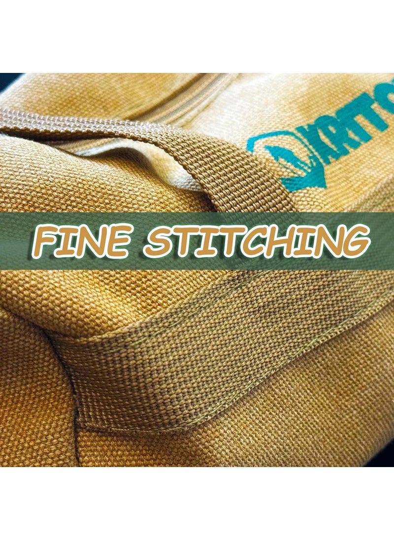 KriToy - 10Inch Tent Stakes Bag Canvas Tool Bag Tactical Bag Gear Bag Range Bag EDC BagTool Bag for Cars MultiPurpose Work Bag for Mechanics Electrician Carpenters BuildersPlumbers 10X 4X 4 - Image 1