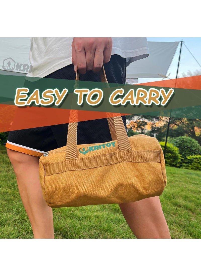 KriToy - 10Inch Tent Stakes Bag Canvas Tool Bag Tactical Bag Gear Bag Range Bag EDC BagTool Bag for Cars MultiPurpose Work Bag for Mechanics Electrician Carpenters BuildersPlumbers 10X 4X 4 - Image 1