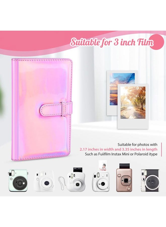 Ablus 96 Pockets Photo Album for Fujifilm Instax Mini 11 90 70 9 8+ 8 LiPlay Instant Camera, Polaroid Snap SnapTouch PIC-300 Z2300 Instant Camera & Zip Instant Printer(Magic pink)  - Image 4