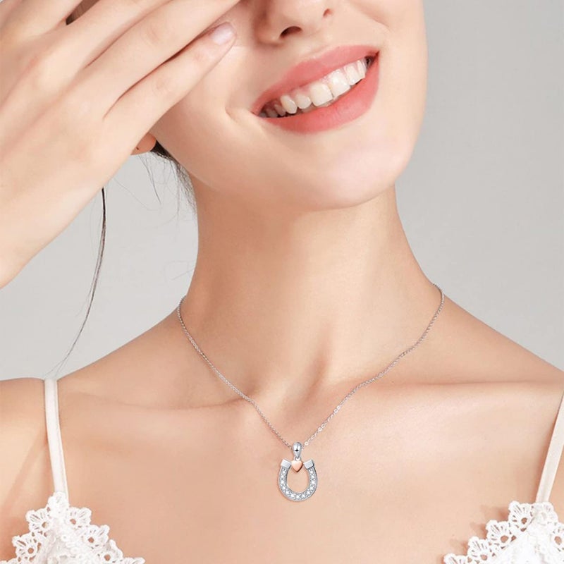 Flyow Elephant Necklace Cat Necklace Bunny Neklace Horseshoe Necklace Blue Jay Necklace Sterling Silver Animal Necklaces for Women - Image 1