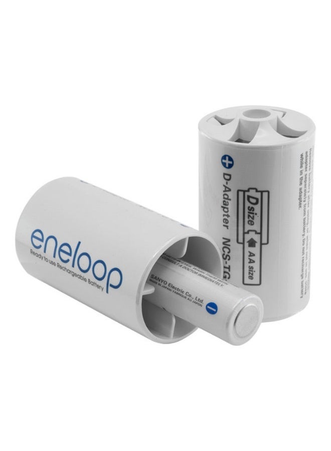 SANYO Enelop Rechargeable Nickel-Metal Hydride Battery Kit, Family Pack - White - Image 4