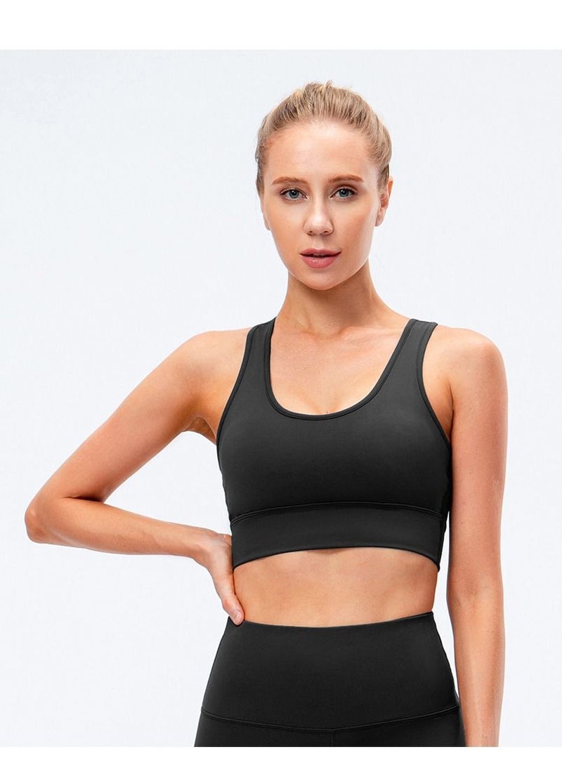 Loquat - New  nylon shock gathering running bra yoga vest - Image 1