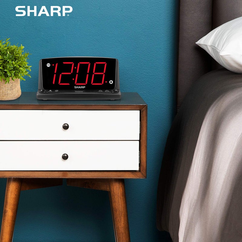 Sharp LED Digital Alarm Clock â€“ Simple Operation - Easy to See Large Numbers, Built in Night Light, Loud Beep Alarm with Snooze, Bright Big Red Digit Display - Image 5