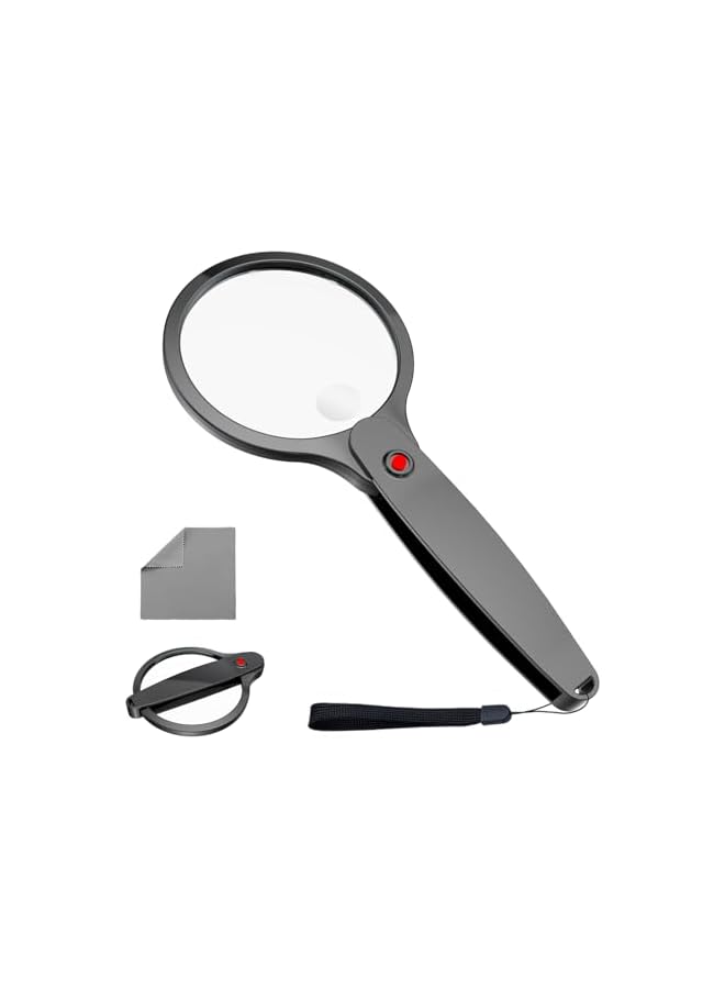 10X 30X Magnifying Glass for Reading, Upgraded Handheld Magnifier with 3.9 inch Anti-Glare Lens, Foldable Handle for Close Work, Seniors Reading, Kids Nature Exploration, Hobby Observation - Image 1