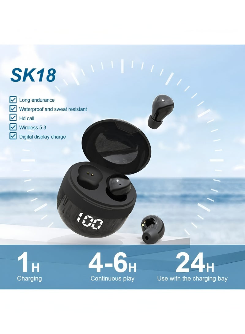 أبلينم سماعات أذن صغيرة غير مرئية أصلية بتقنية البلوتوث للعمل، صغيرة الحجم، صغيرة الحجم، أصغر سماعات أذن غير مرئية - Image 3