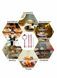 Y&D Tray Hardware for Cake Stand 6 Set Mould Crown 3 Tier Fittings Holder Wedding and Party Making Resin Cupcake Dessert Platter Serving  - Image 2