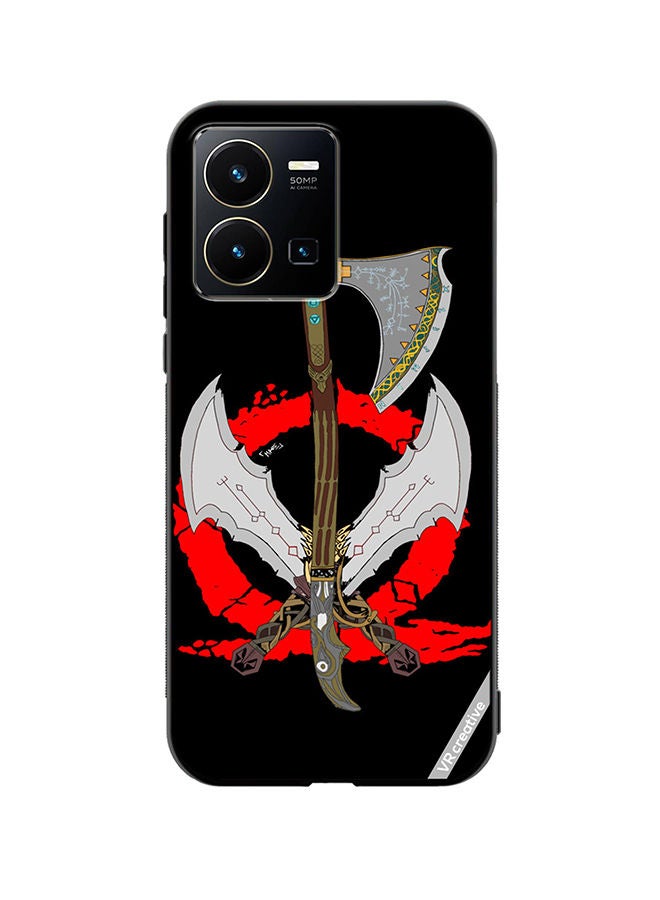 VR CREATIVE Protective Case Cover For Vivo Y35 God Of War Weapons Design Multicolour