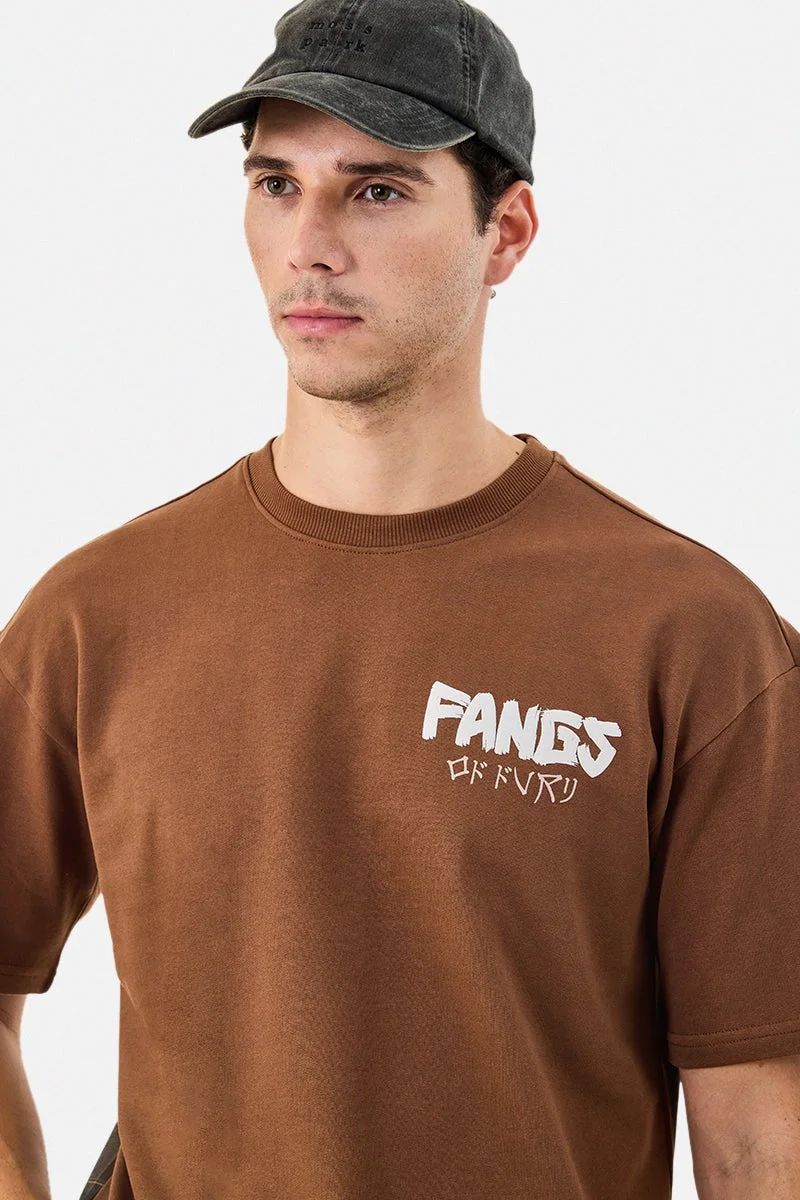 SNITCH Venom Digital Puff Print Oversized T-Shirt