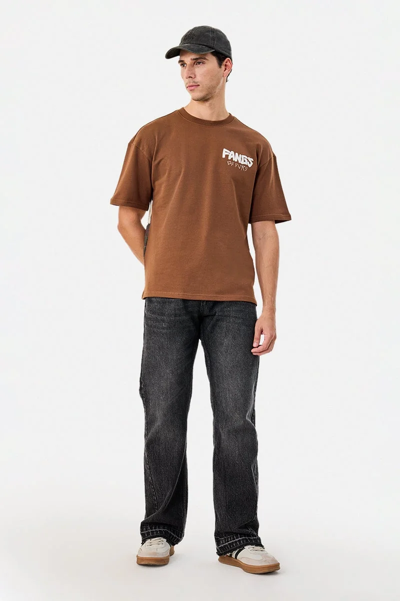 SNITCH Venom Digital Puff Print Oversized T-Shirt