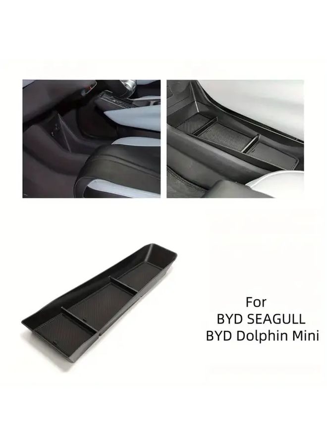 ABS Black Car Center Console Organizer Multi Compartment Storage Tray Cup Phone Holder - Image 5