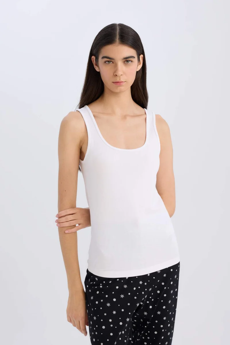 ديفاكتو Fall in Love Regular Fit Cotton Undershirt