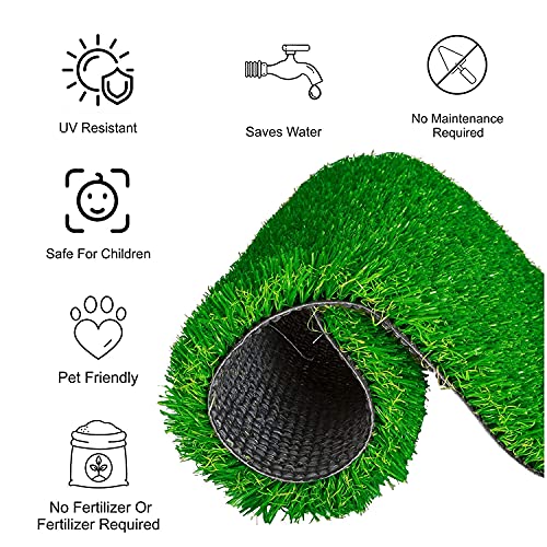 Yellow Weaves High Density Artificial Rectangular Grass Carpet Mat For Balcony, Lawn, Door - (6 X 1 Feet), Green - Image 2