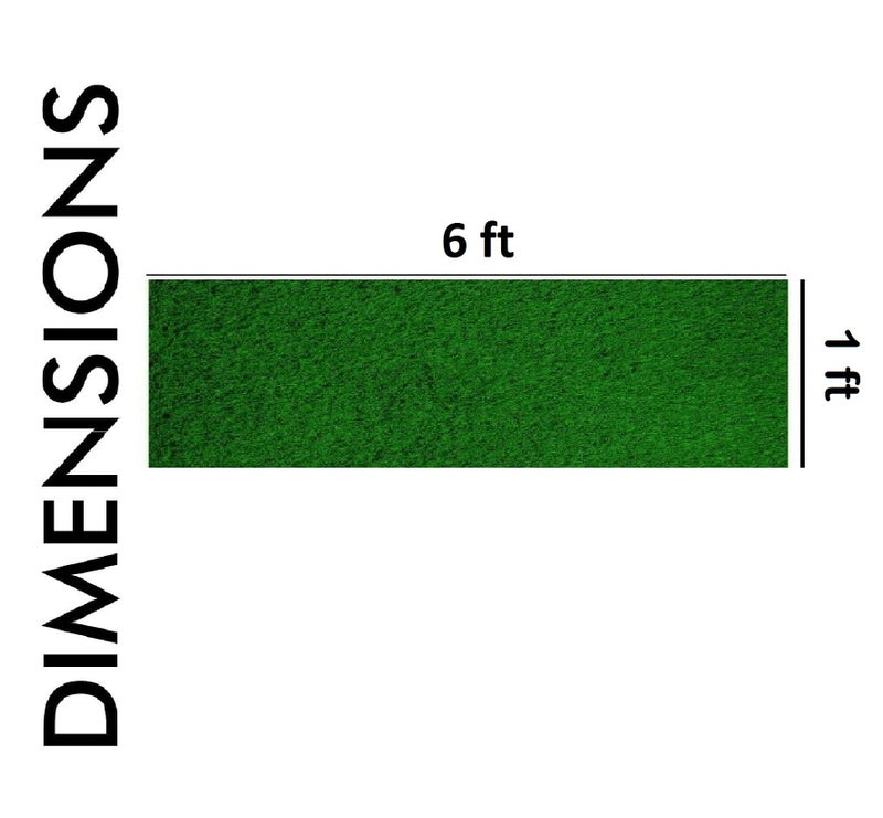 Yellow Weaves High Density Artificial Rectangular Grass Carpet Mat For Balcony, Lawn, Door - (6 X 1 Feet), Green - Image 4