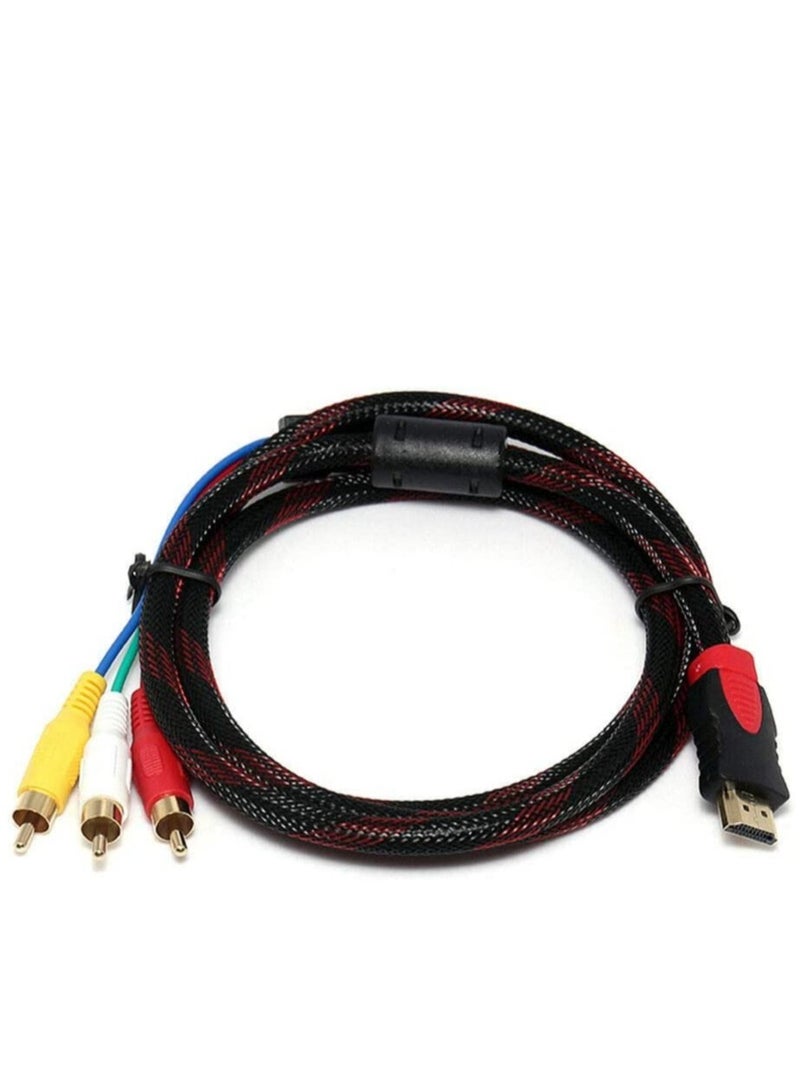 KASTWAVE HDMI to 3RCA Audio Video AV Cable Cord 4.5Ft/ 1.5m HD Converter Adapter Male M/M for HDTV DVD - Image 3