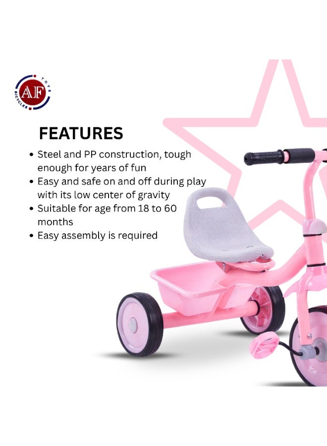 AF BABY United Kids Tricycle with Adjustable Seat & Safety Handle – Sturdy 3-Wheel Ride-On Bike for Toddlers – Indoor/Outdoor Trike for Boys & Girls (Ages 2–5)  - Image 2