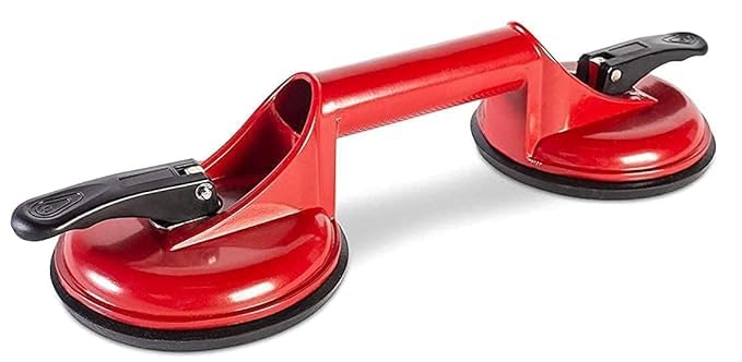 WENGTY HeavyDuty Aluminium Double Claw Suction Cup Lifter Carrying and Moving Sucker Tool Lifting for Big Glass Marbal Granite Stone Tiles Working Helping Lever Tool Handle - Image 1