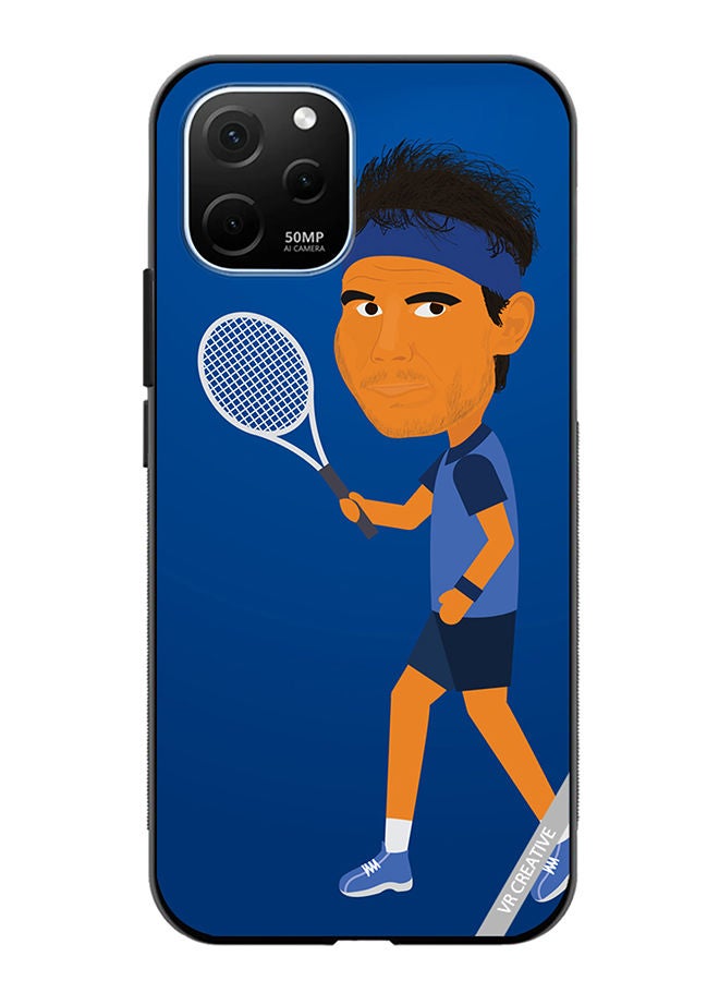VR CREATIVE Protective Case Cover For Huawei Enjoy 50z Tennis Player Male Character Design Multicolour - Image 1