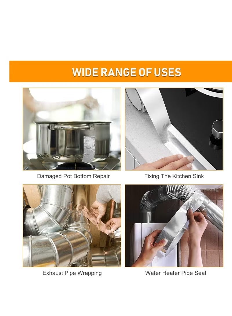 فكسر فيكسر شريط ألمنيوم HVAC – 2 بوصة × 15 ياردة - Image 5