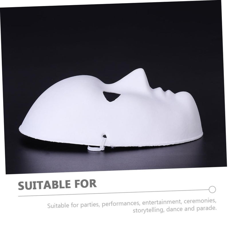 10Pcs White DIY Paintable Full Face Masks for Masquerade Parties Creative Craft - Image 4